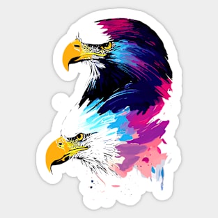 Eagle Wild Nature Animal Colors Paint Sticker